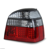 Hátsólámpa készlet - LED, VW Golf 3 91-97, piros/füst