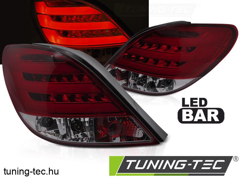 PEUGEOT 207 3D/5D 05.06-06.09 RED SMOKE LED BAR Tuning-Tec Hátsó Lámpa