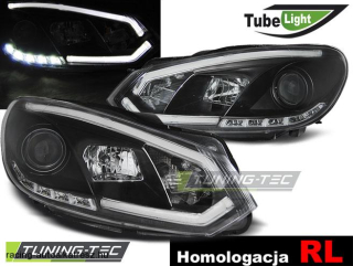 VW Golf 6 Első Lámpa, Tuning-Tec, Led Tube Lights (Évj.: 2008.10 -től) 