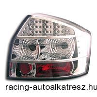 Hátsó lámpák, LED, Audi A4 B6 01-02, átlátszó/króm